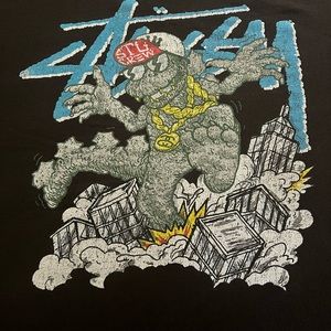 Vintage stussy Godzilla shirt